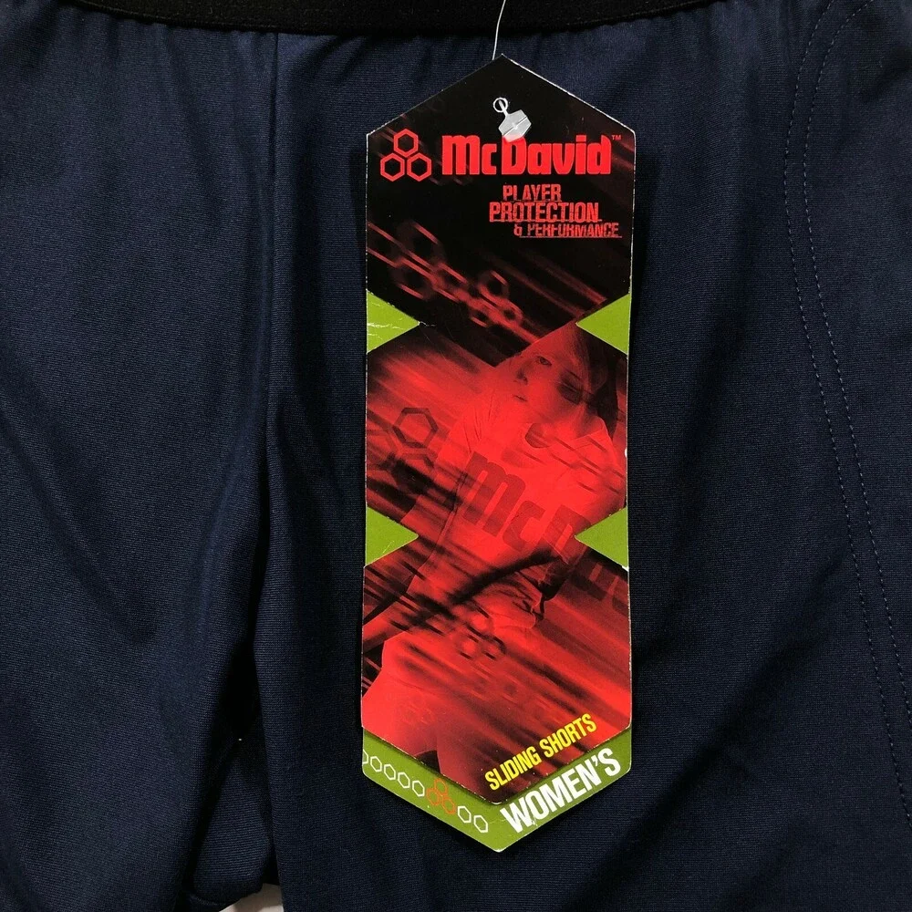McDavid Womens L Navy Blue Sliding Shorts Softball Baseball Made in USA